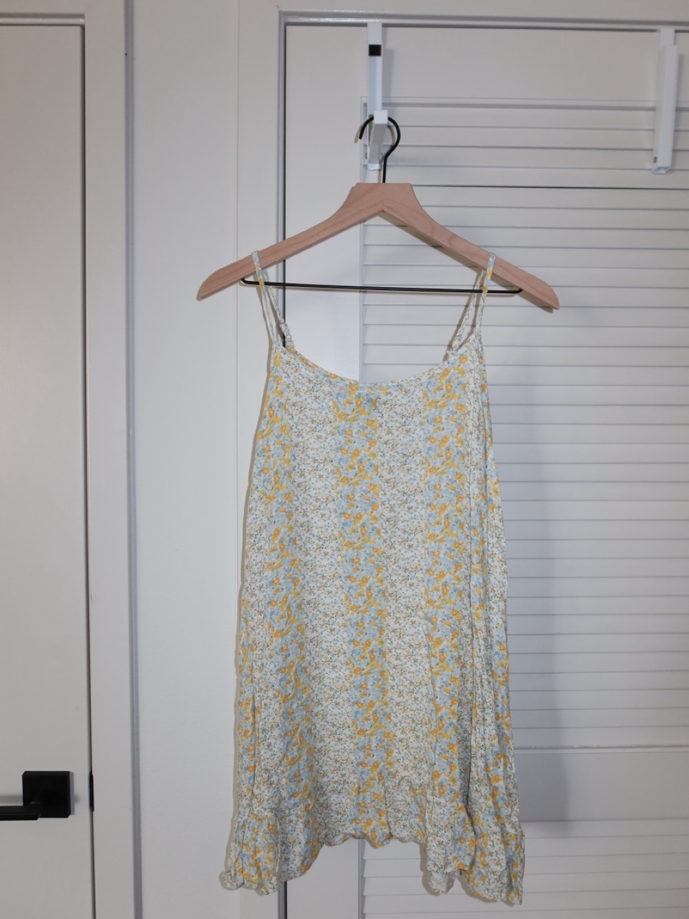 Wild Fable Pale Yellow & Green Floral Slip Dress